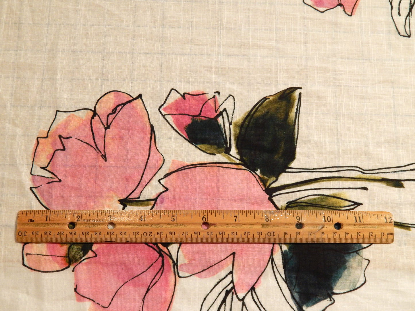 Pink Mod Tulips Linen