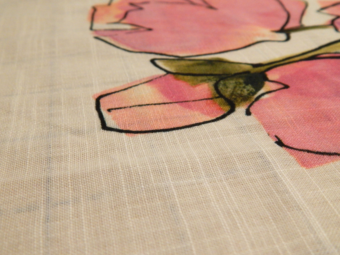 Pink Mod Tulips Linen