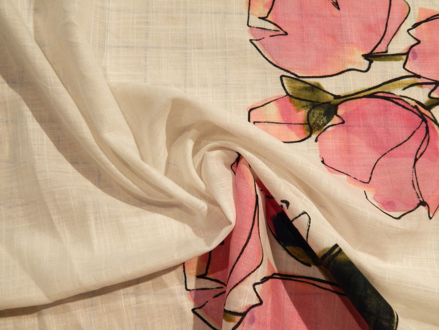 Pink Mod Tulips Linen