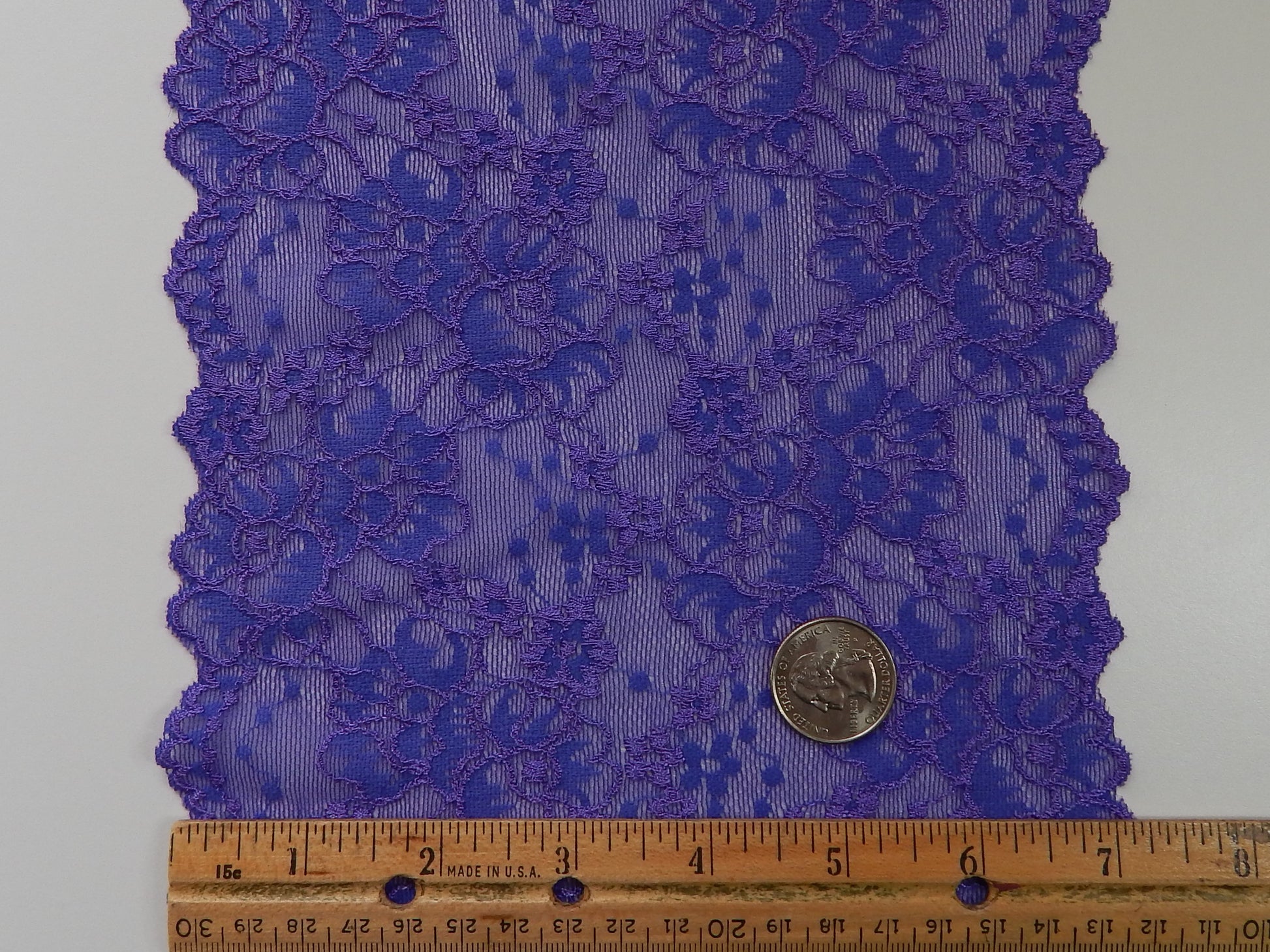 violet stretch lace fabric
