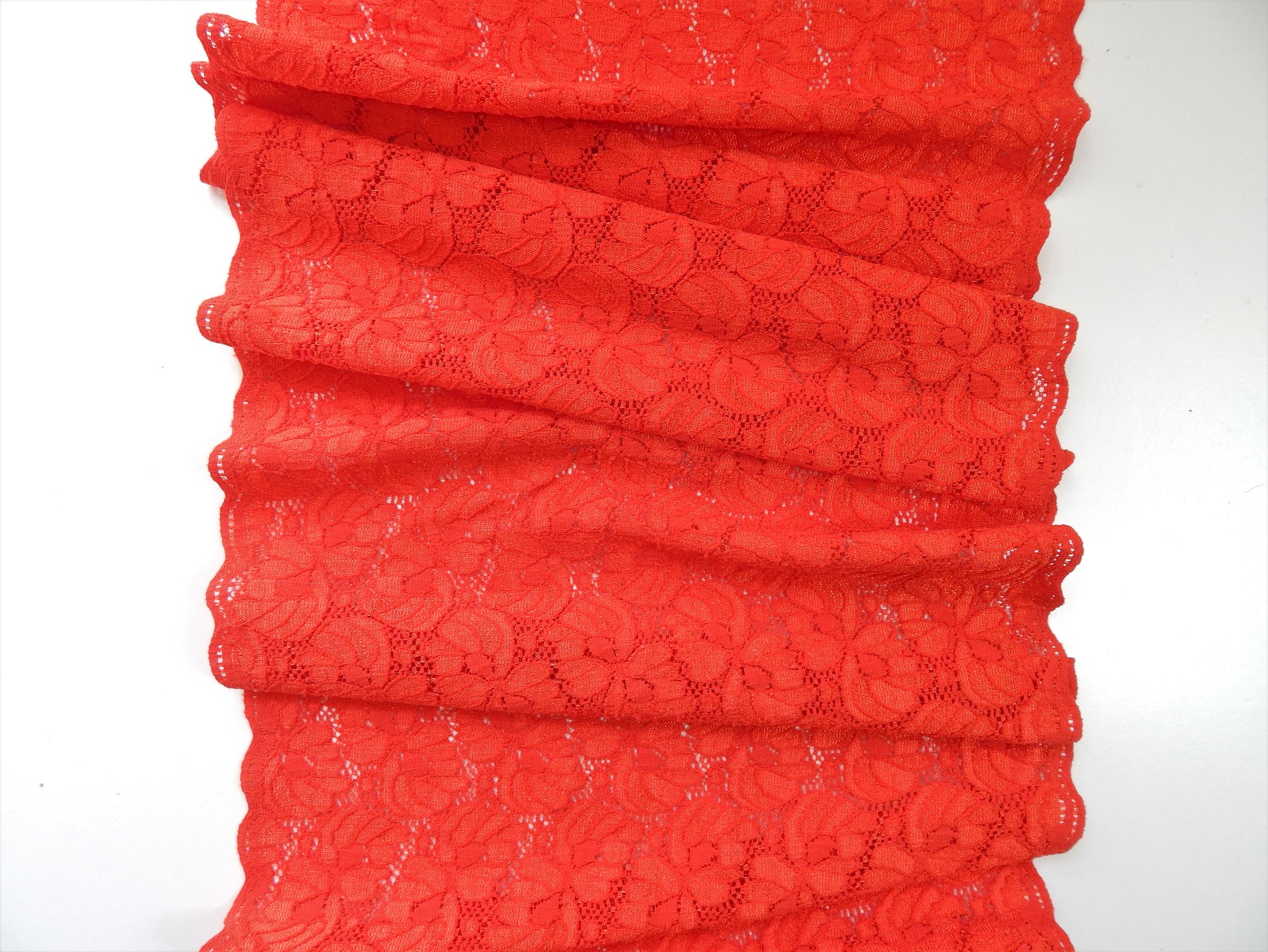 red lace trim