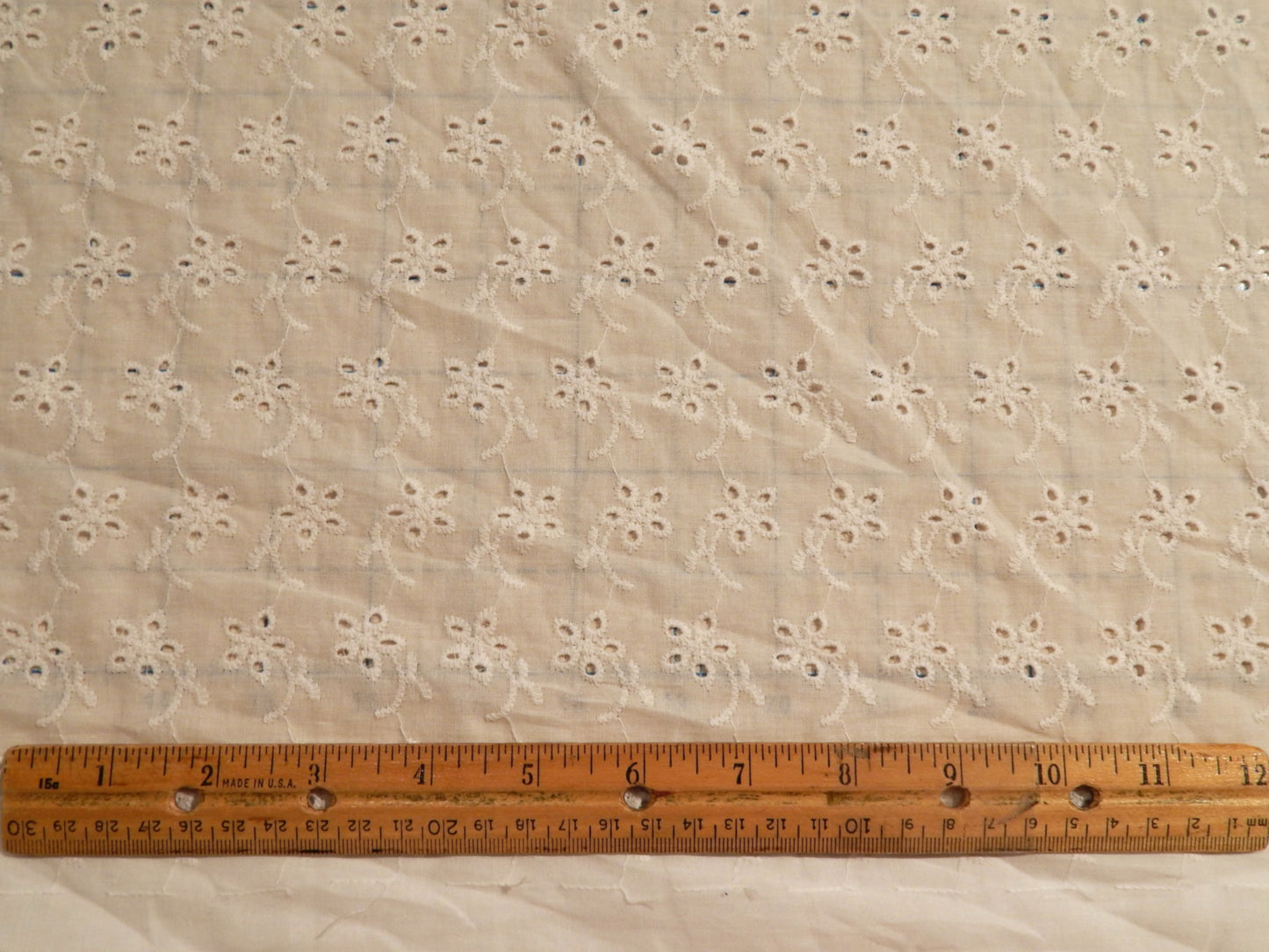 White Small Floral Eyelet