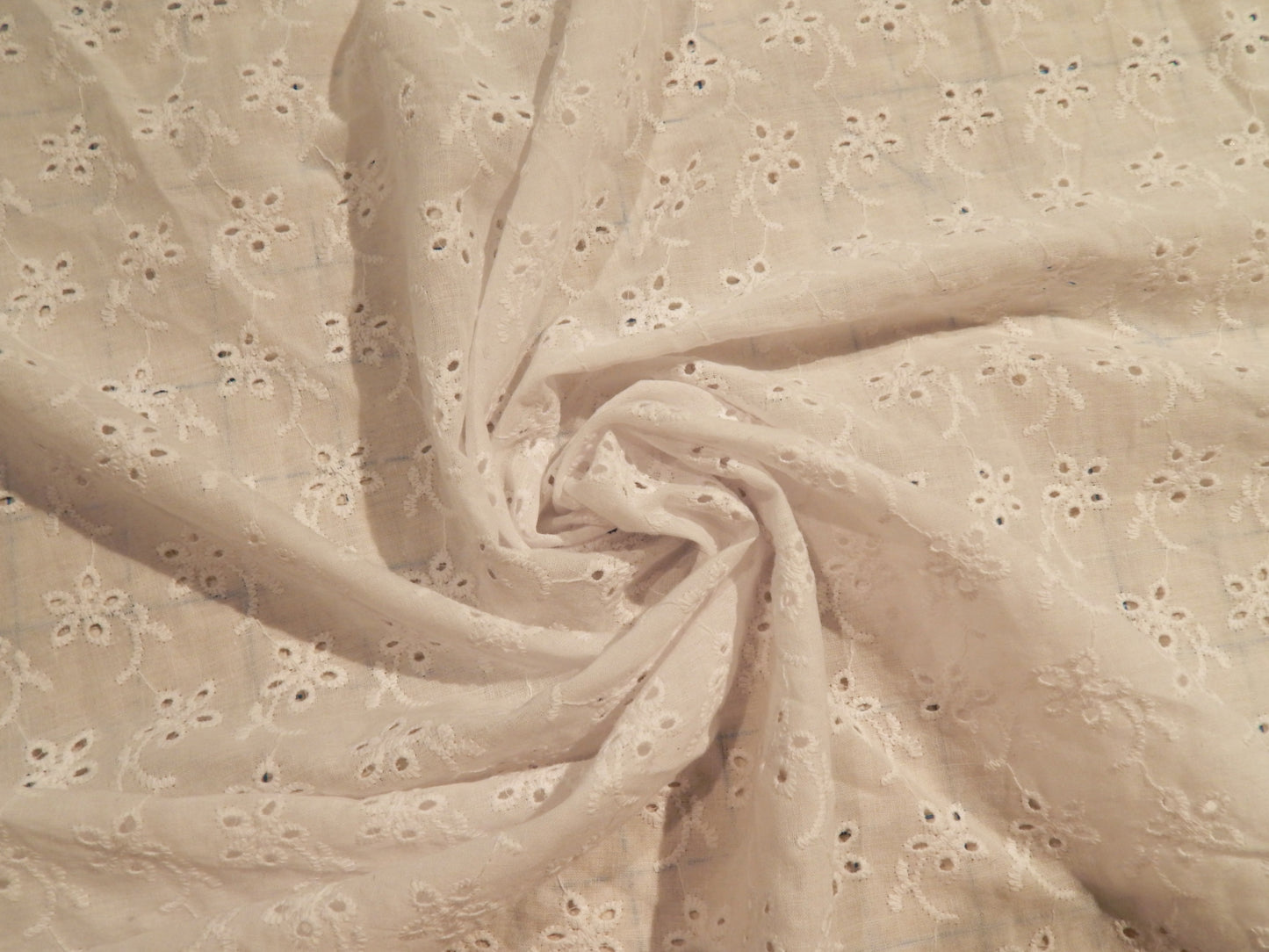 White Small Floral Eyelet