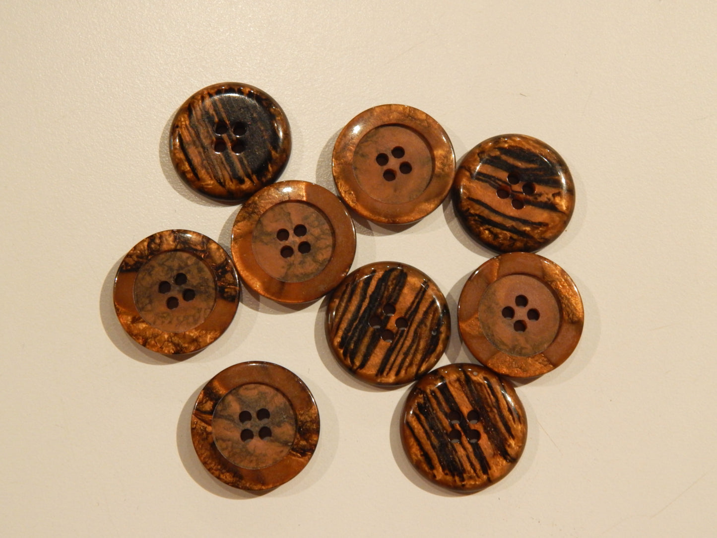 Italian Brown Marbled Buttons