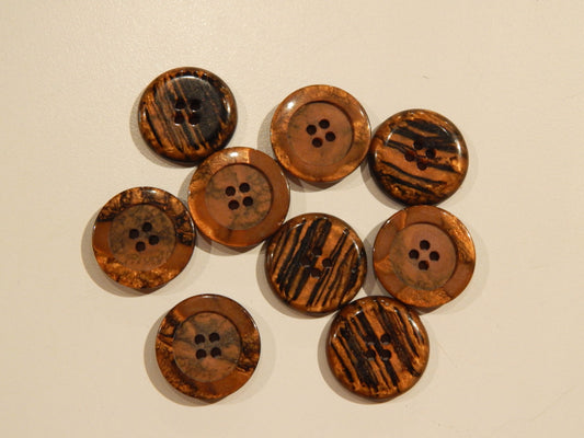 Italian Brown Marbled Buttons