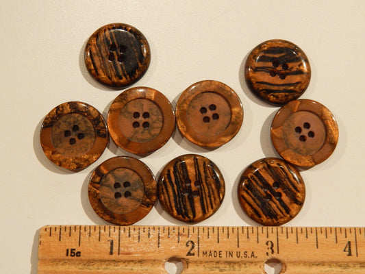 Italian Brown Marbled Buttons