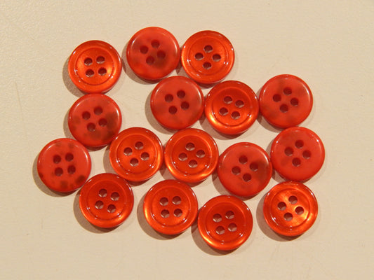 Red Pearly Shirting Buttons
