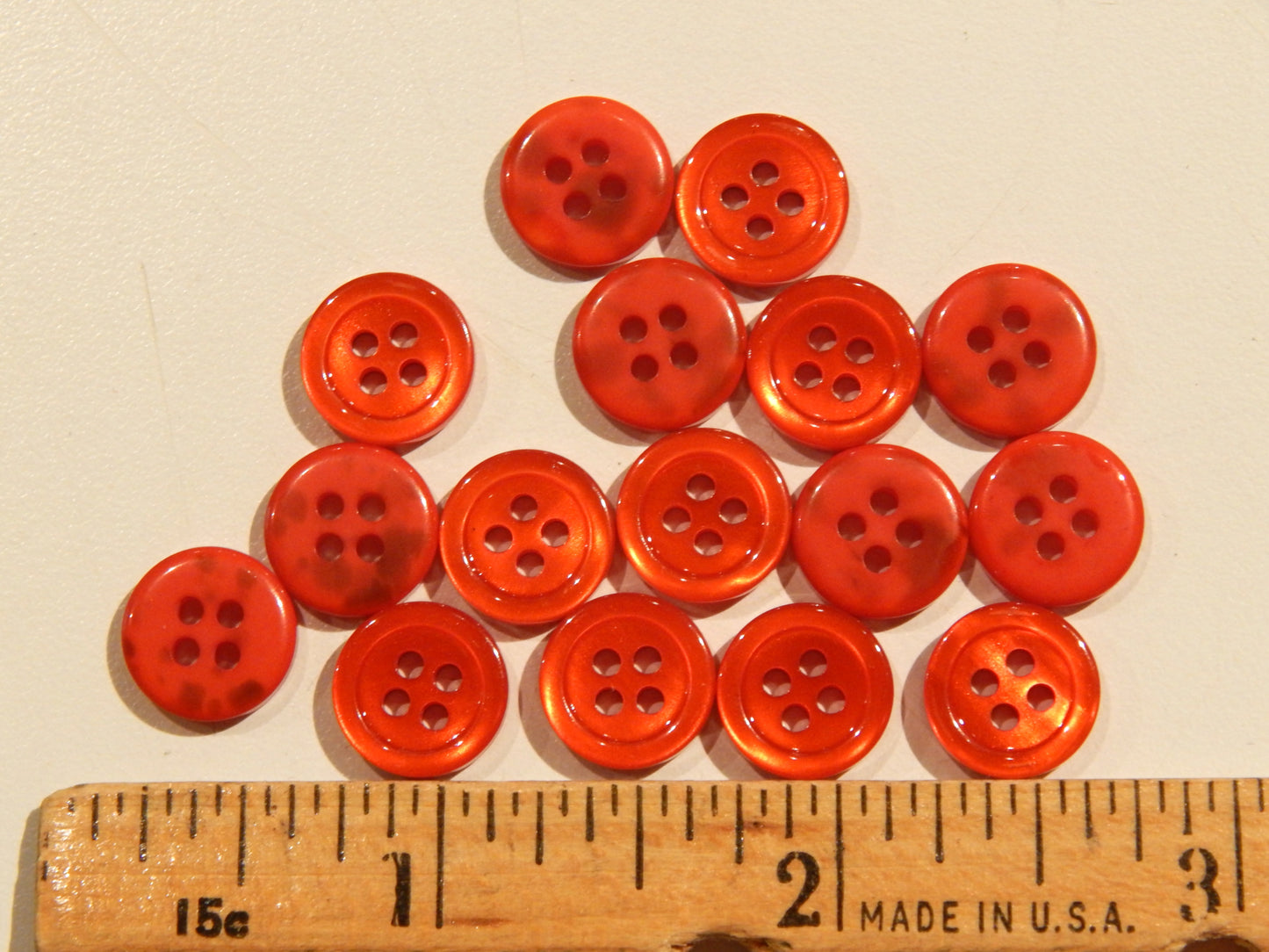 Red Pearly Shirting Buttons