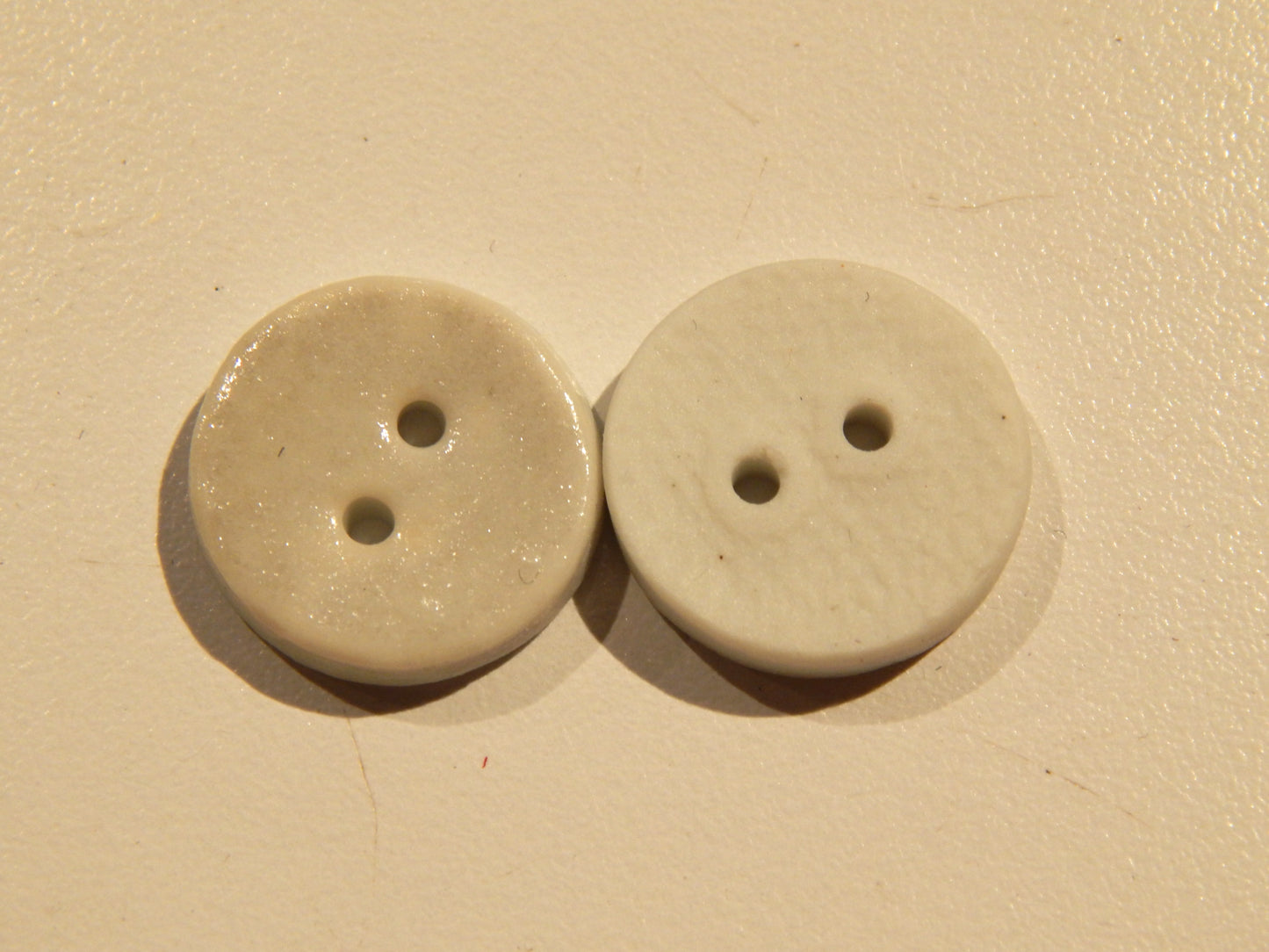 White Ceramic Buttons - Made in KC!