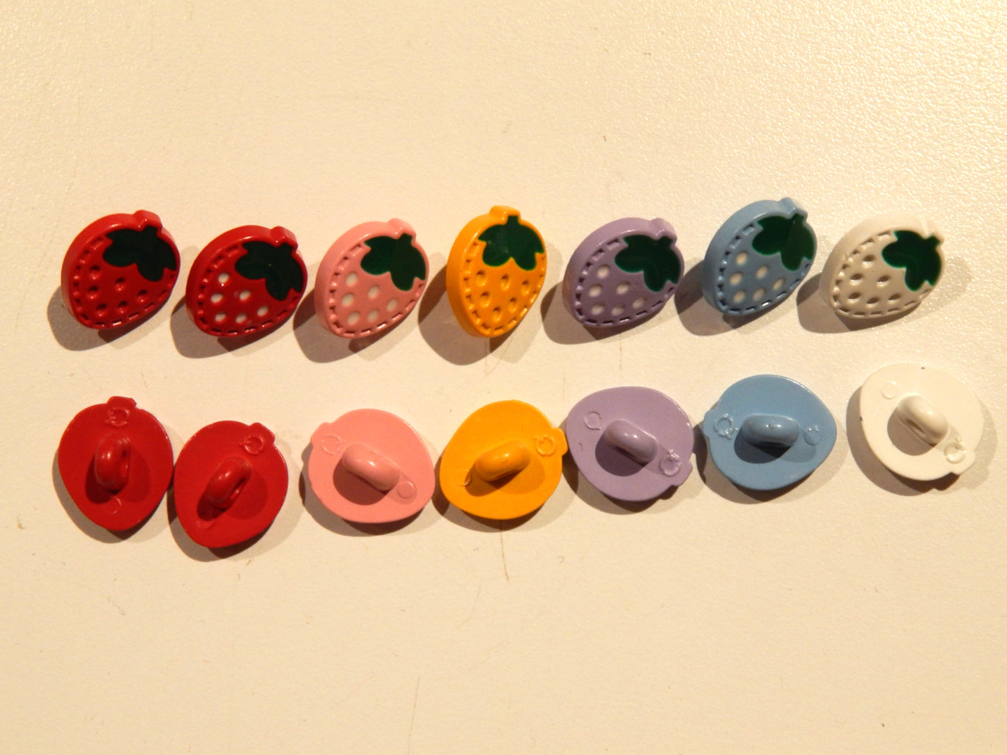 Multicolored Strawberry Patch Buttons
