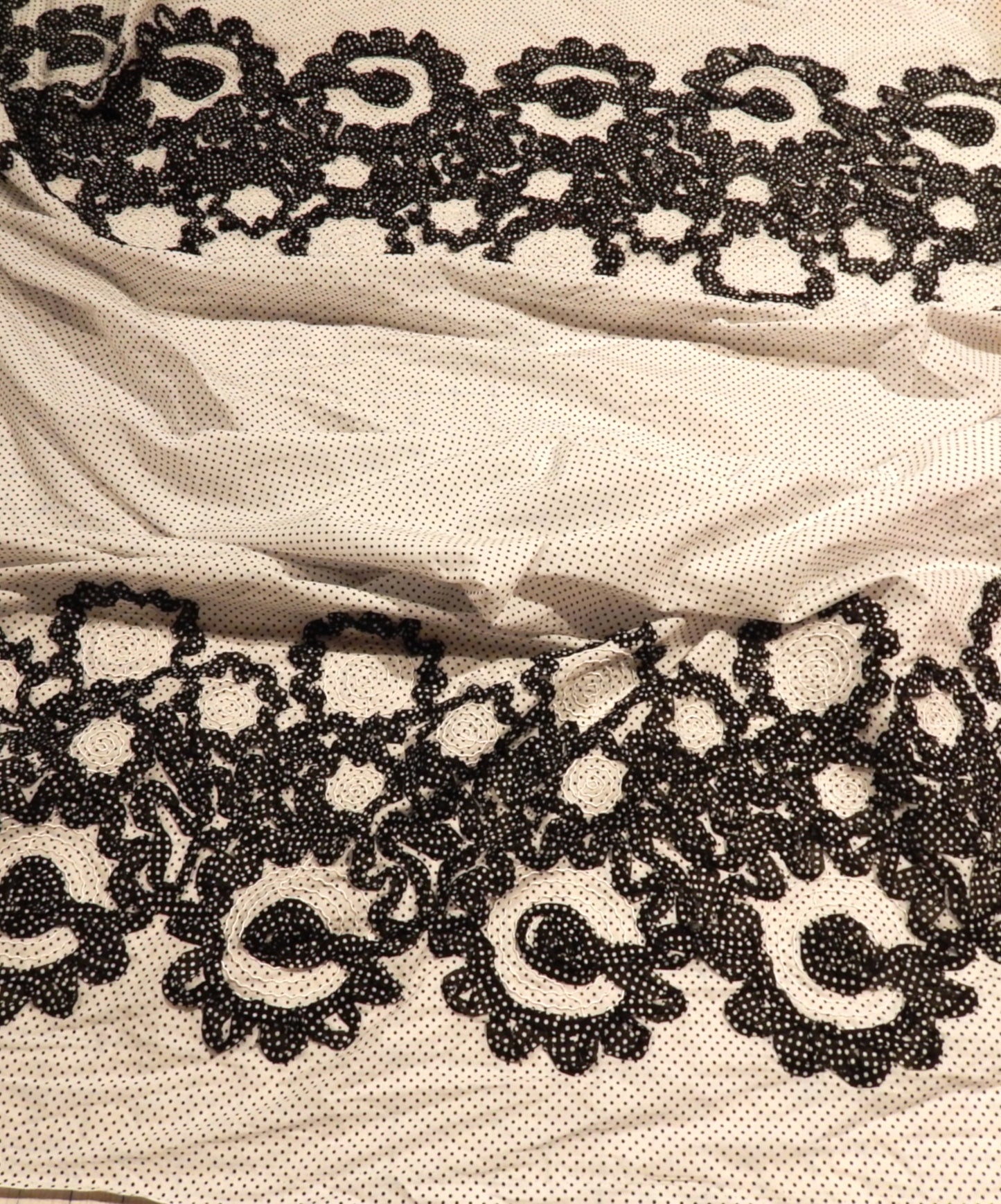 Polka Dot Squiggle Couched Poplin