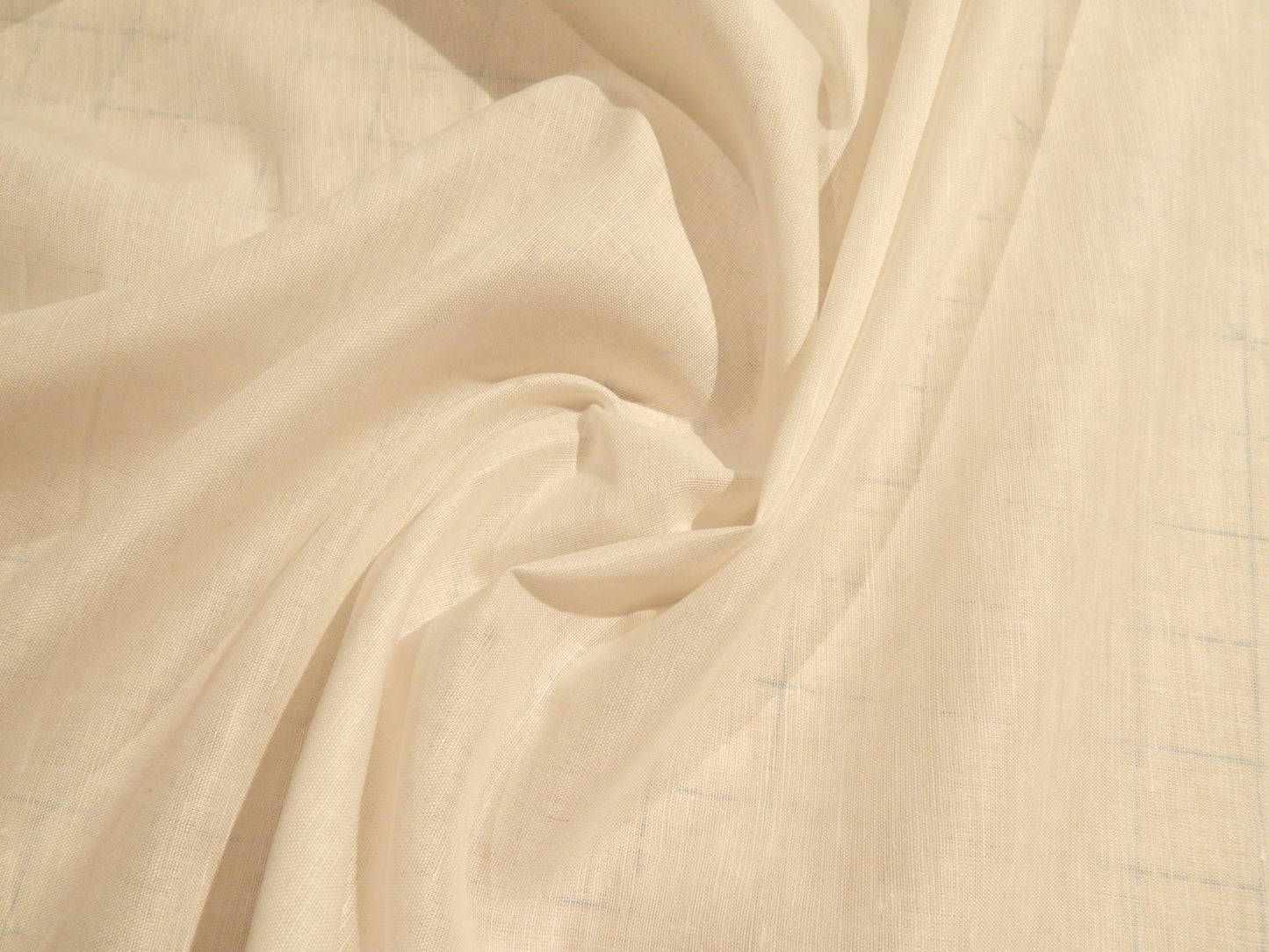 lightweight white linen shirting deadstock fabric