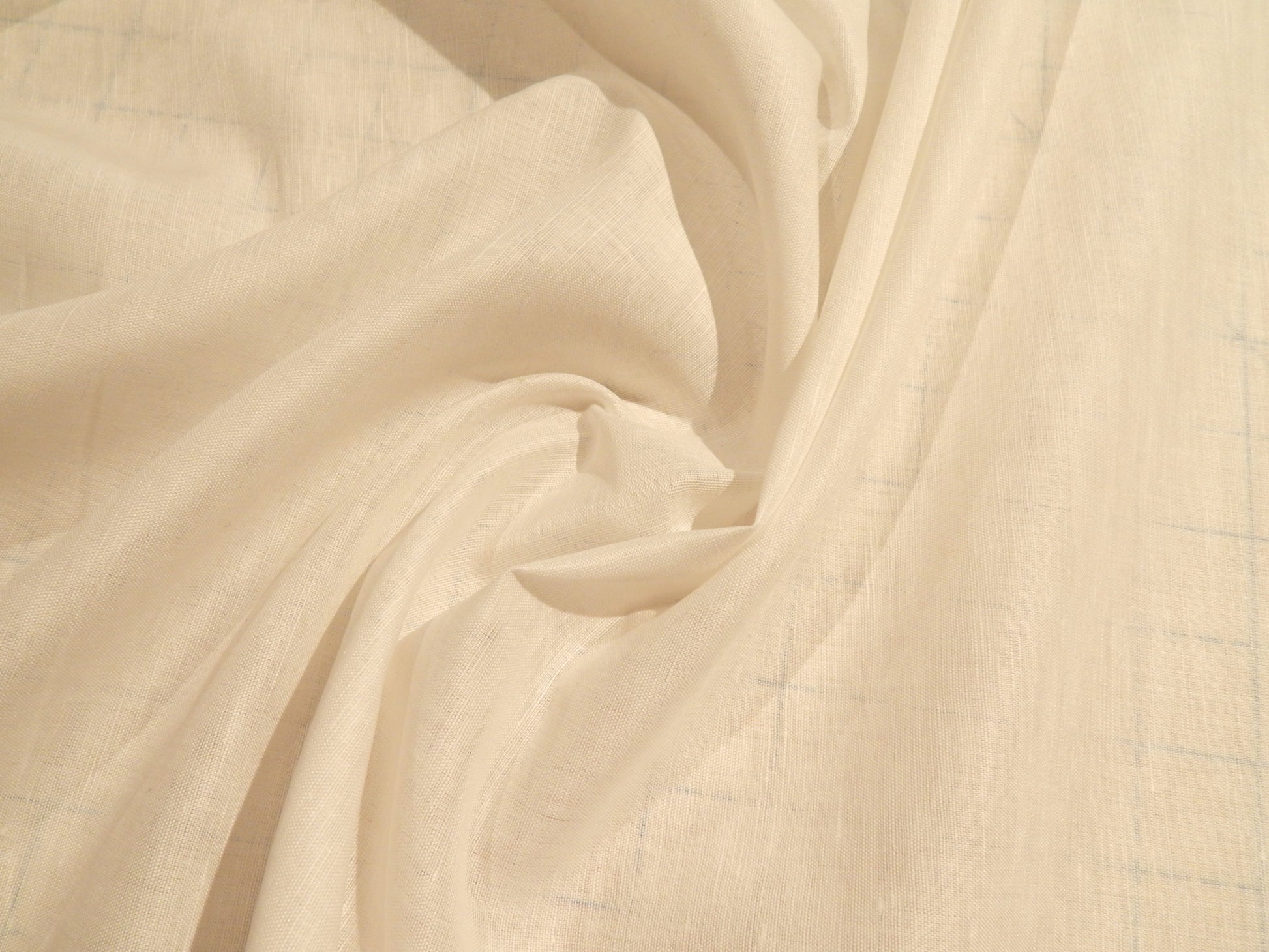 lightweight white linen shirting deadstock fabric