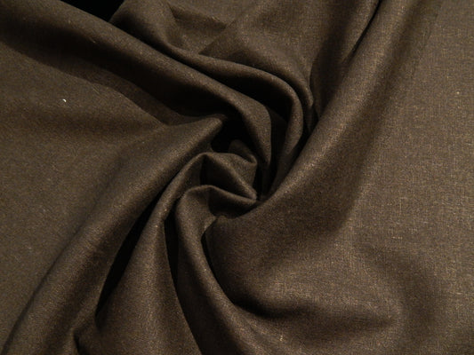 black midweight deadstock linen fabric