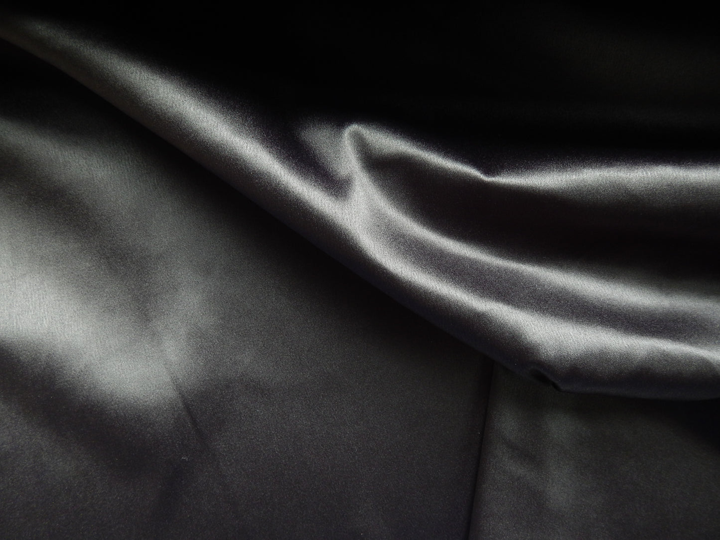 black stretch silk fabric
