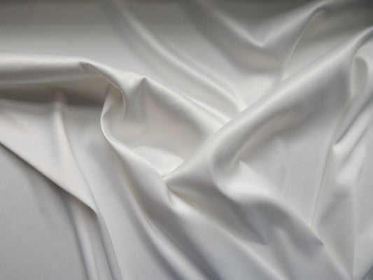white stretch silk fabric