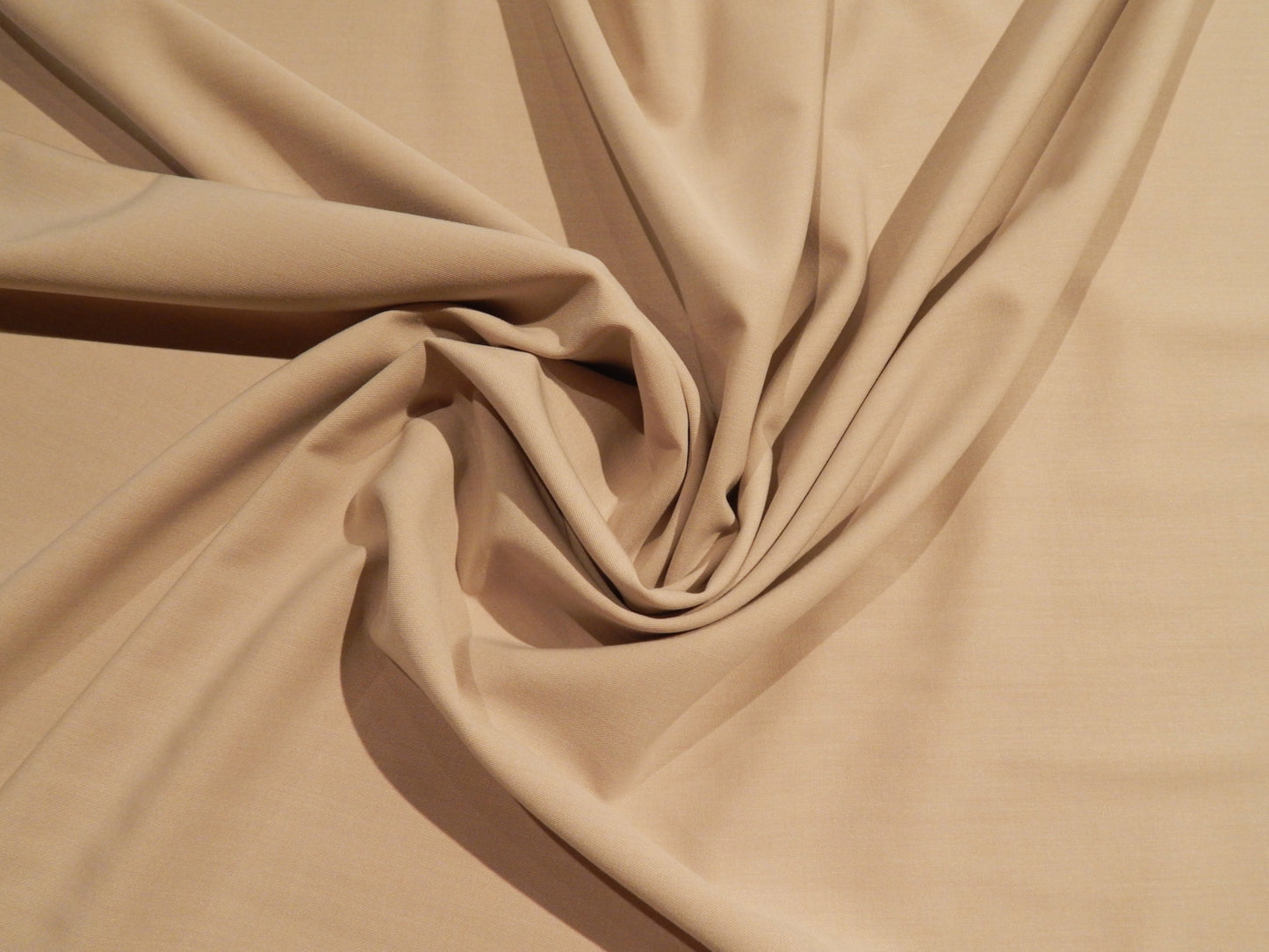 beige wool and rayon blend telio silhouette stretch suiting fabric