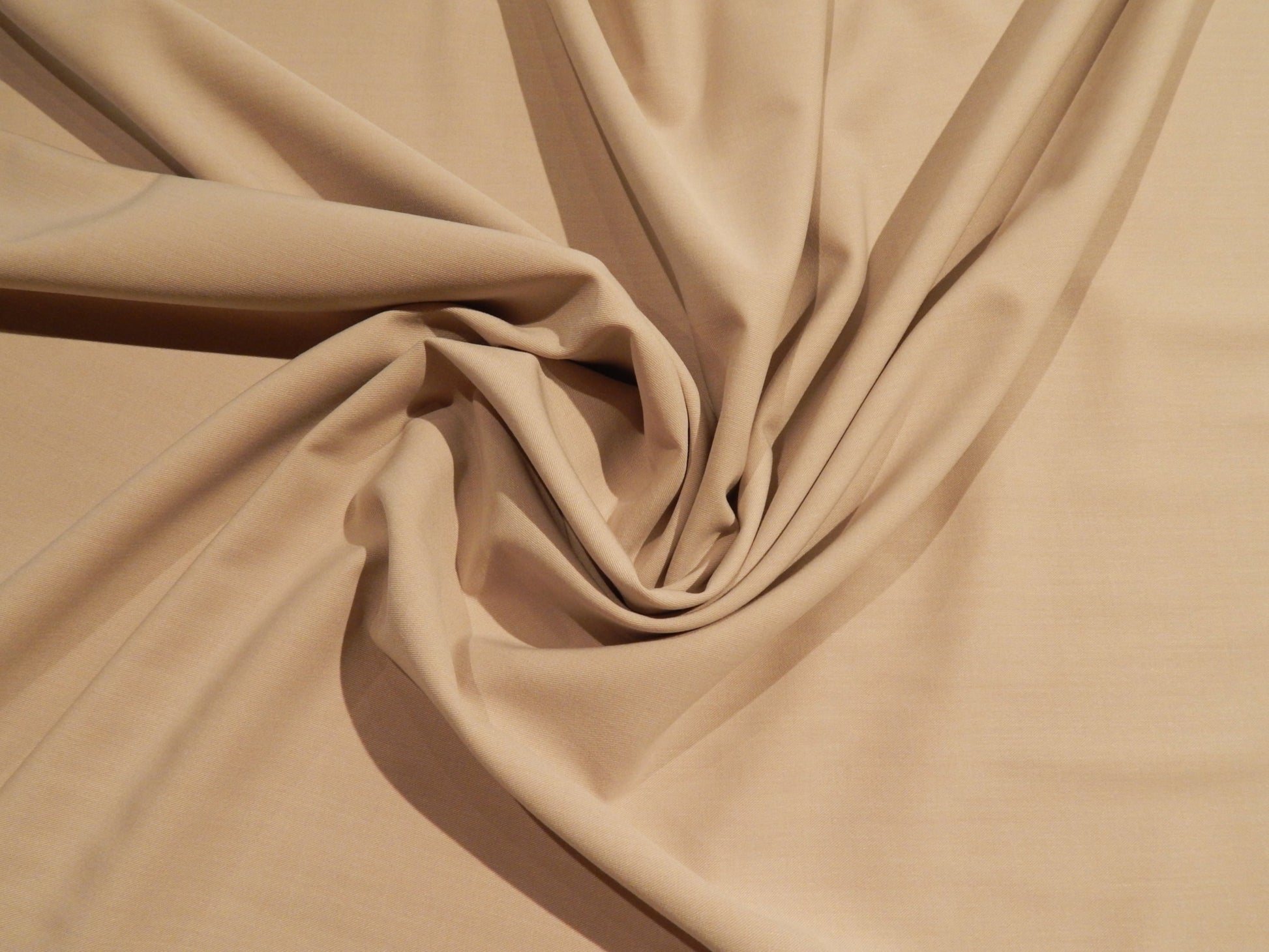 beige wool and rayon blend telio silhouette stretch suiting fabric