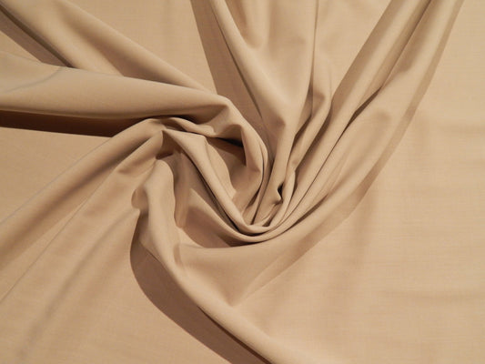 beige wool and rayon blend telio silhouette stretch suiting fabric