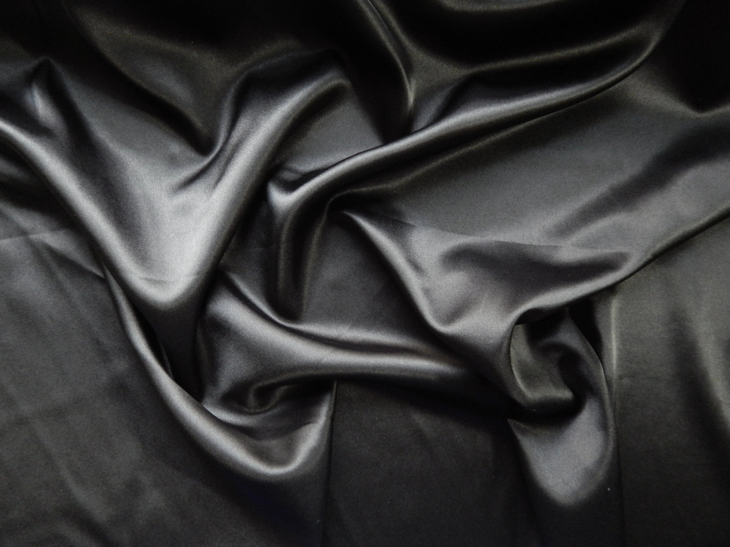 Black charmeuse fabric