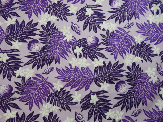 Purple and White Hawaiian Fabric