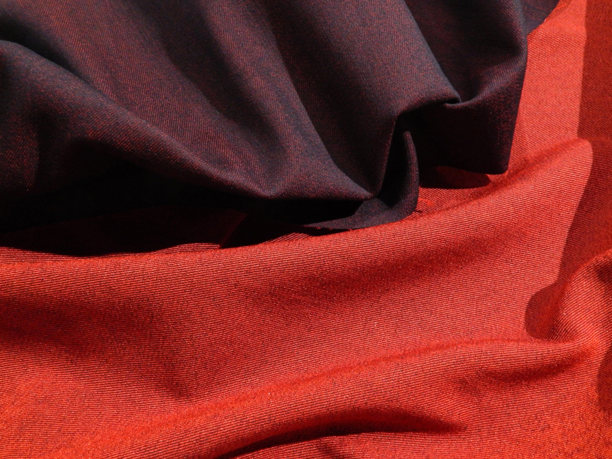 red and blue two tone denim cotton spandex blend stretch denim telio