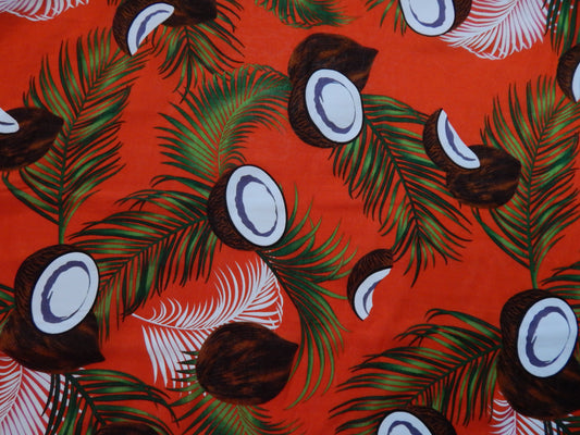 red Hawaiian fabric