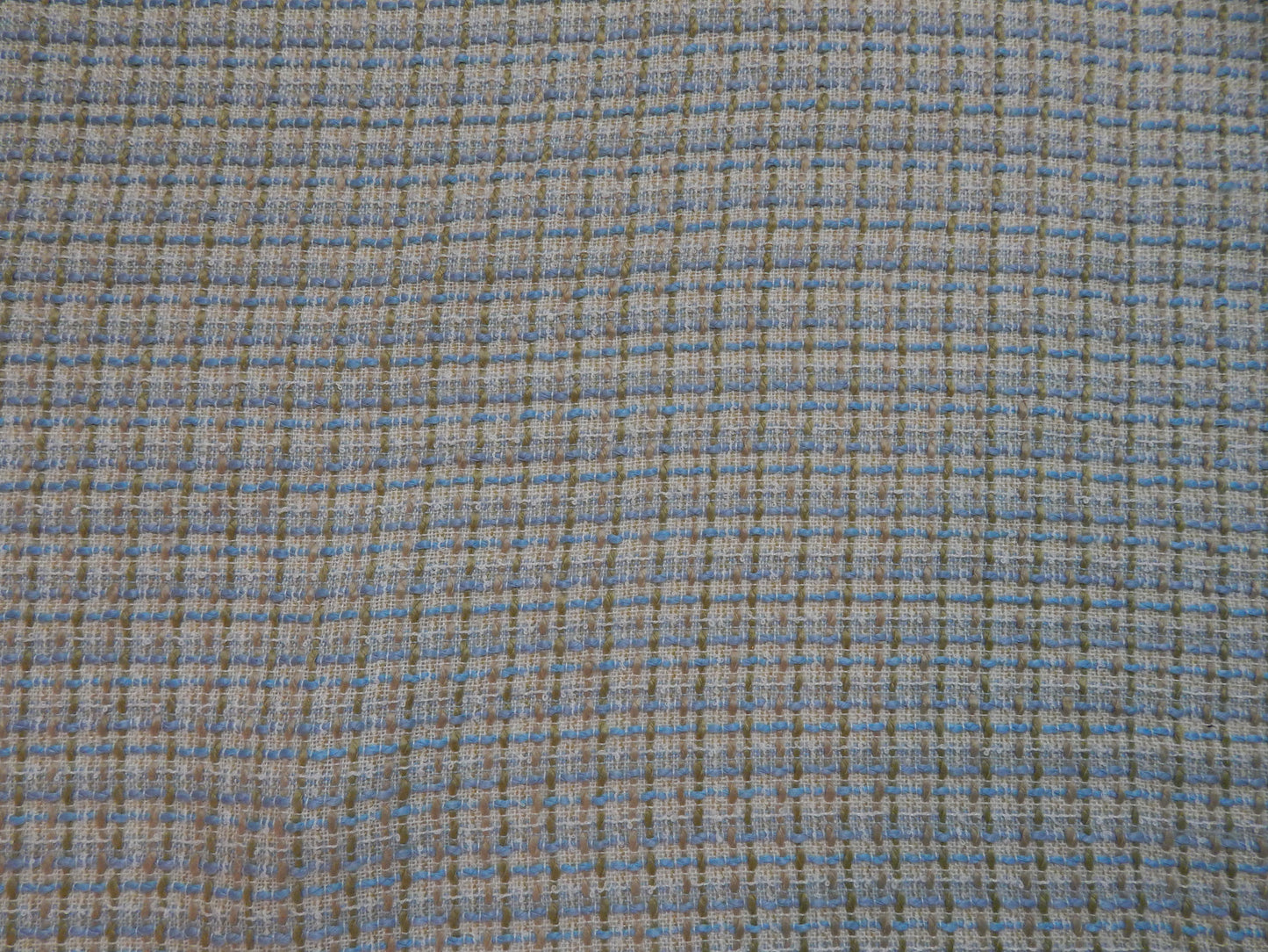 Blue and White Boucle fabric