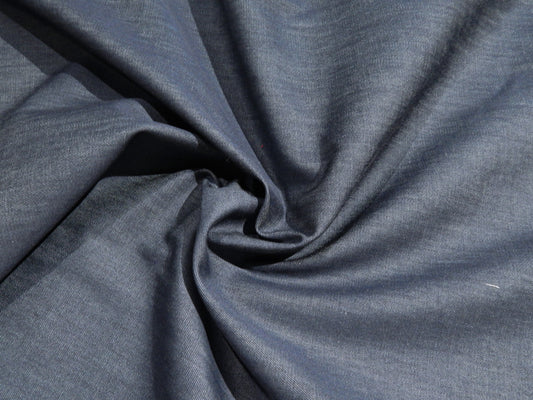 Medium Blue Cotton Chambray Denim - Telio
