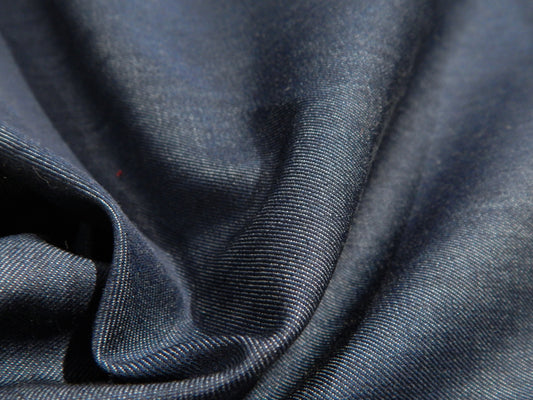 Medium Blue Cotton Chambray Denim - Telio