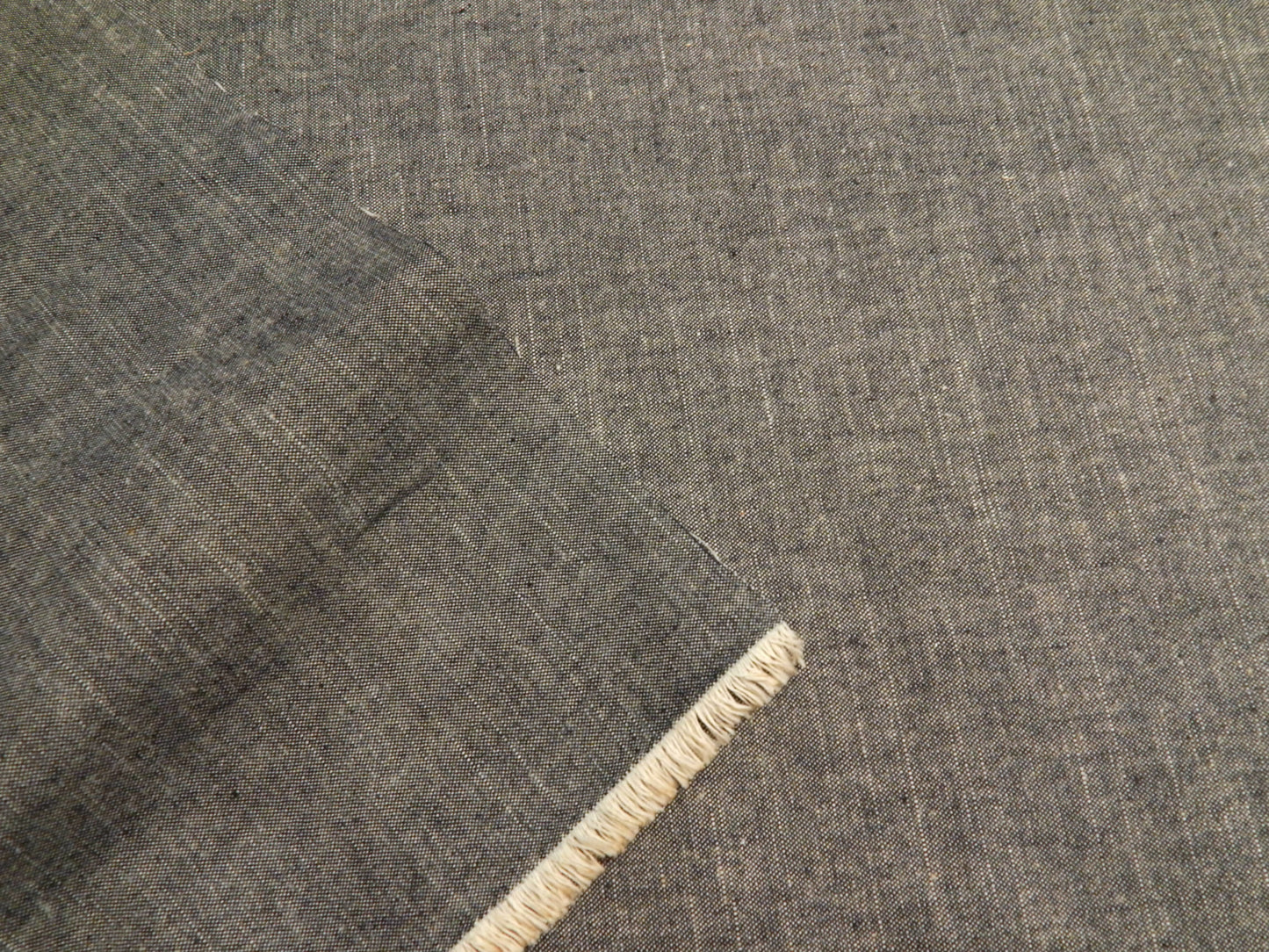 Slate Grey Cotton Chambray Denim - Telio