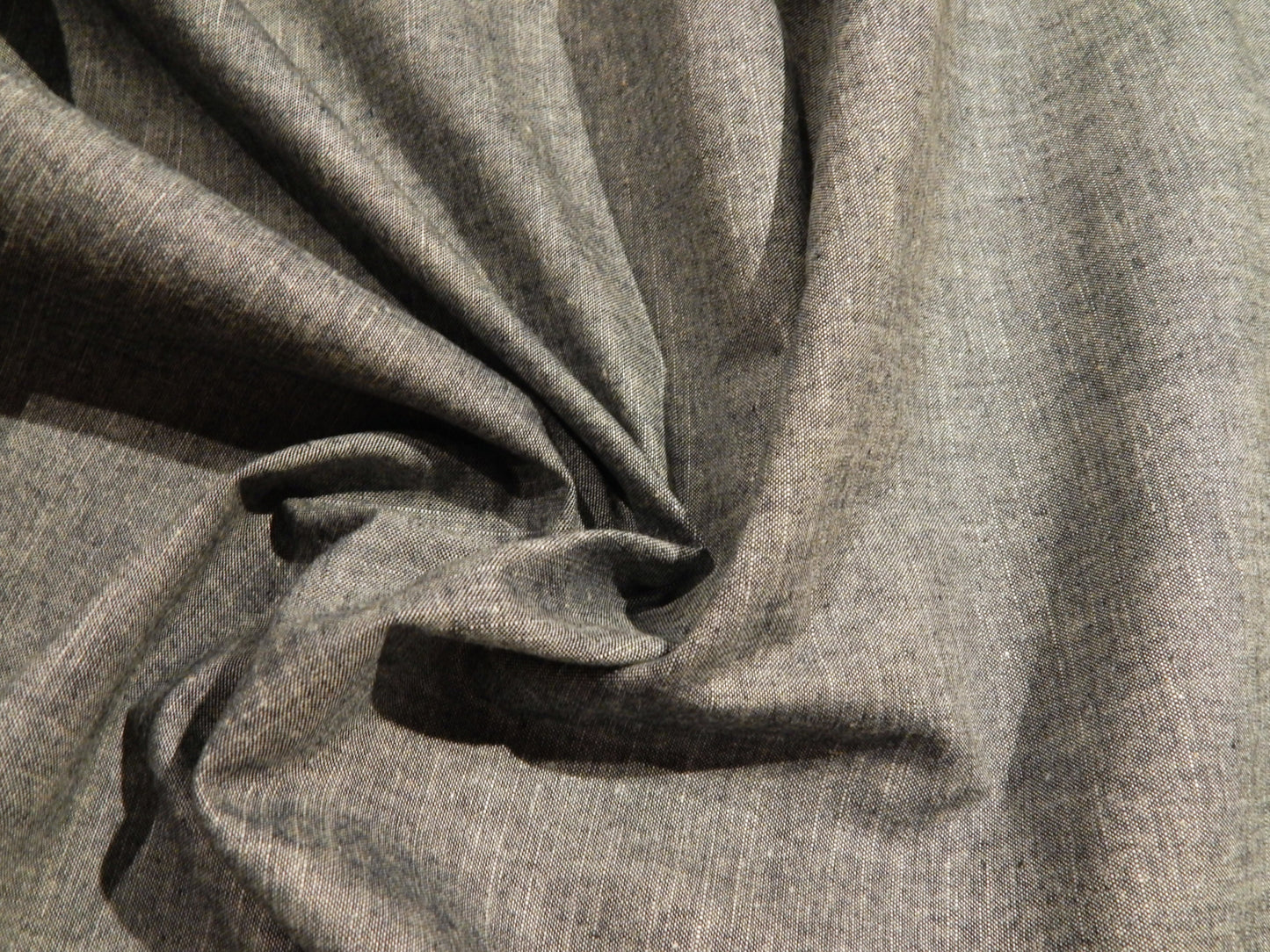 Slate Grey Cotton Chambray Denim - Telio