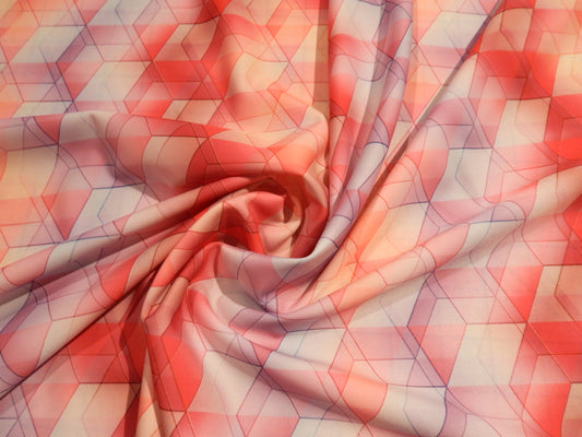 Hot Pink Geometric Swim Knit - Telio