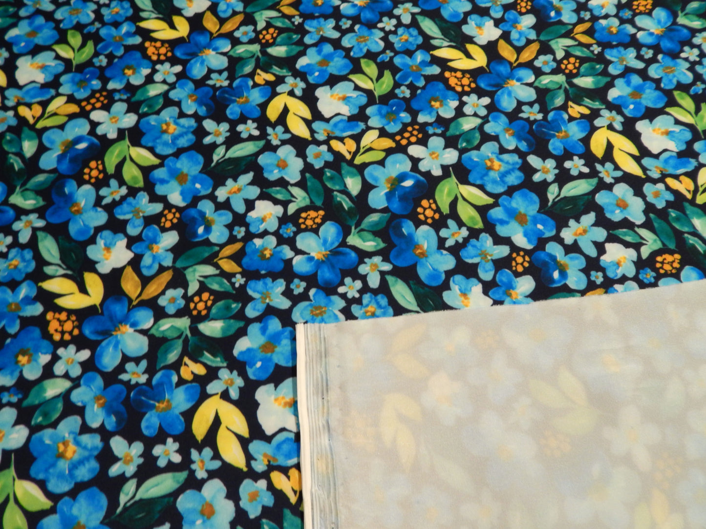 Blue, Green, & Yellow Floral Swim Knit - Telio