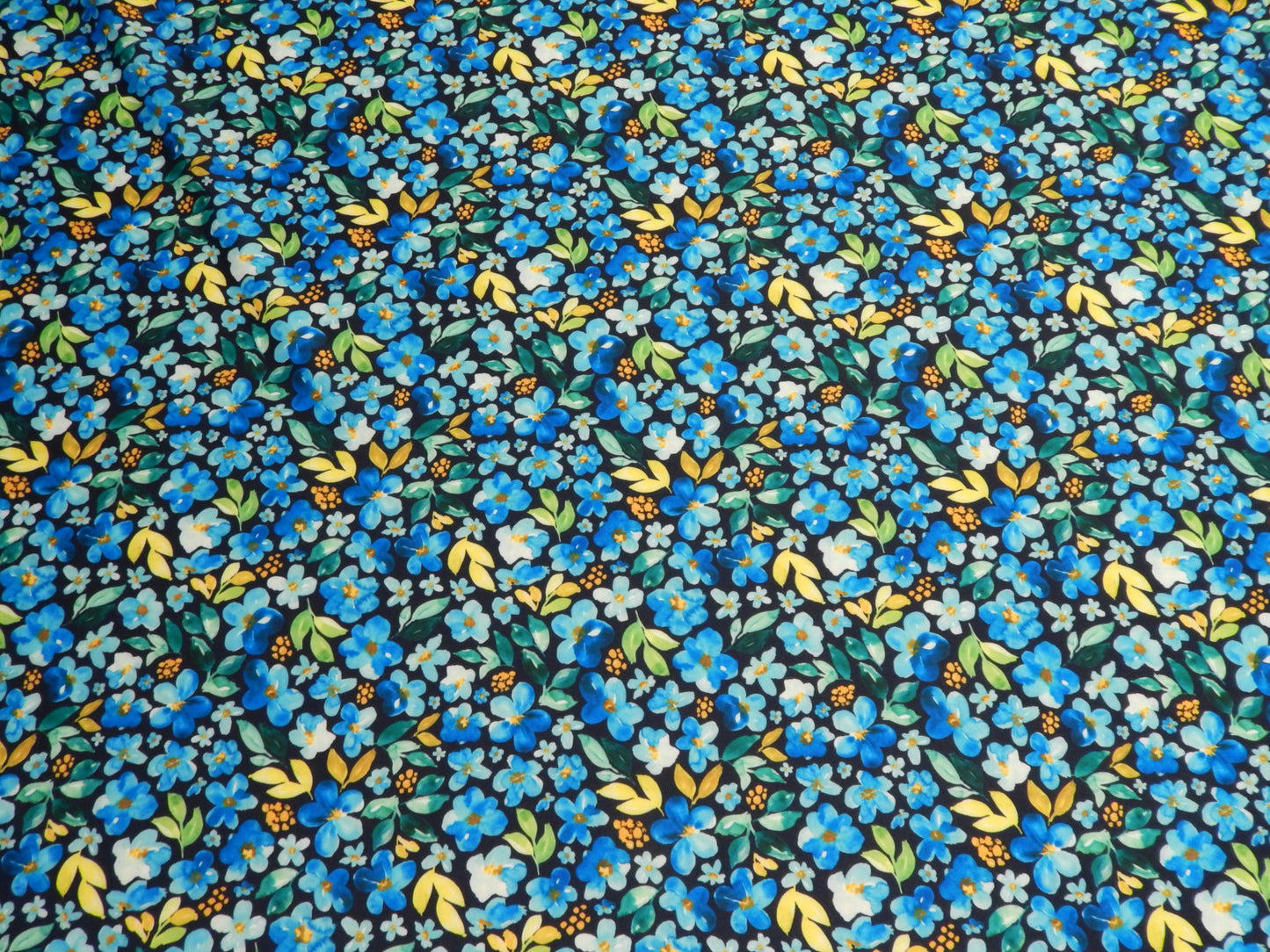 Blue, Green, & Yellow Floral Swim Knit - Telio
