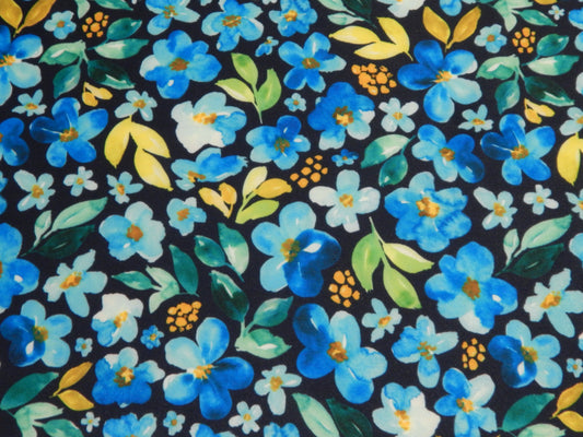 Blue, Green, & Yellow Floral Swim Knit - Telio