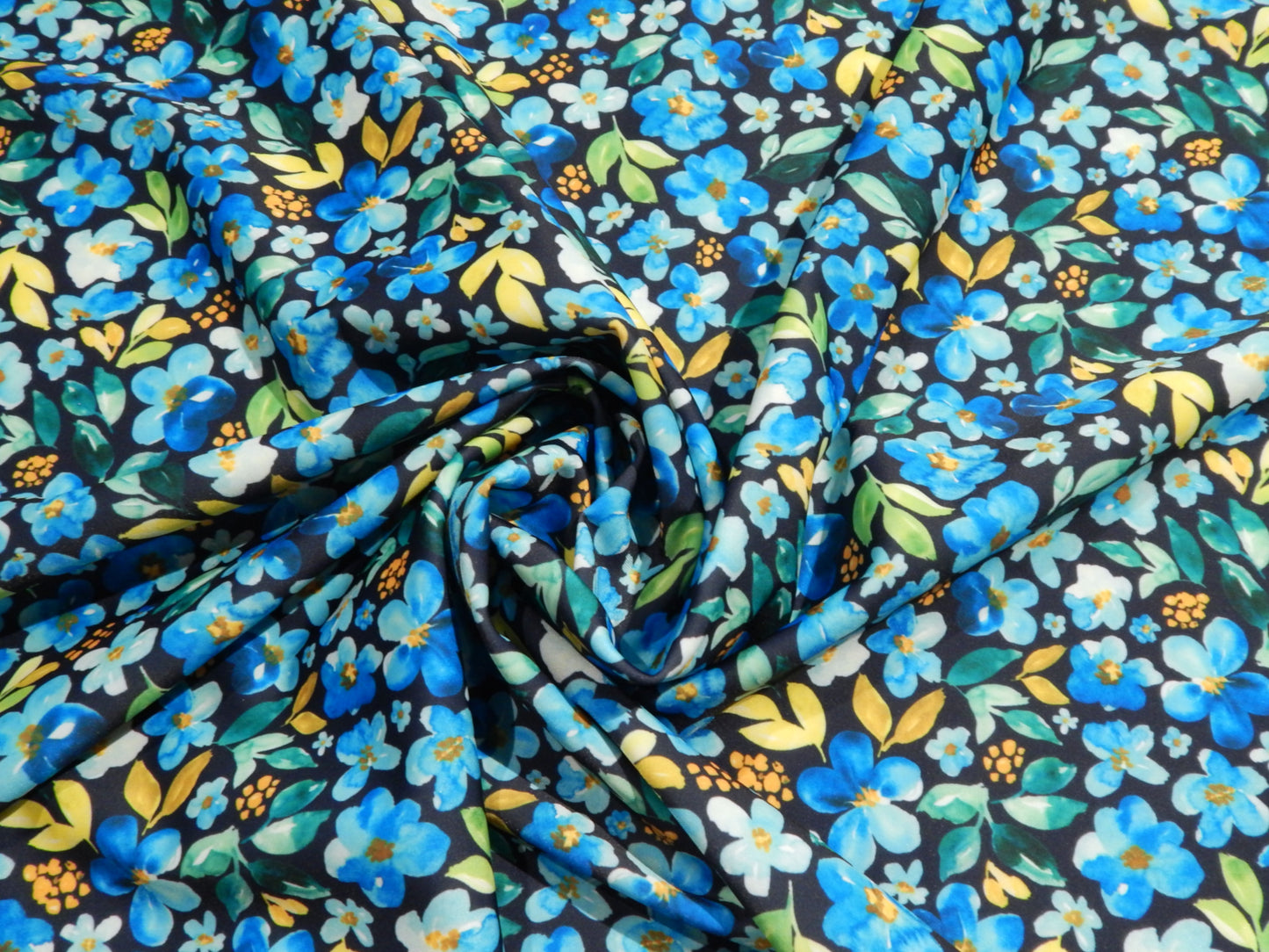 Blue, Green, & Yellow Floral Swim Knit - Telio
