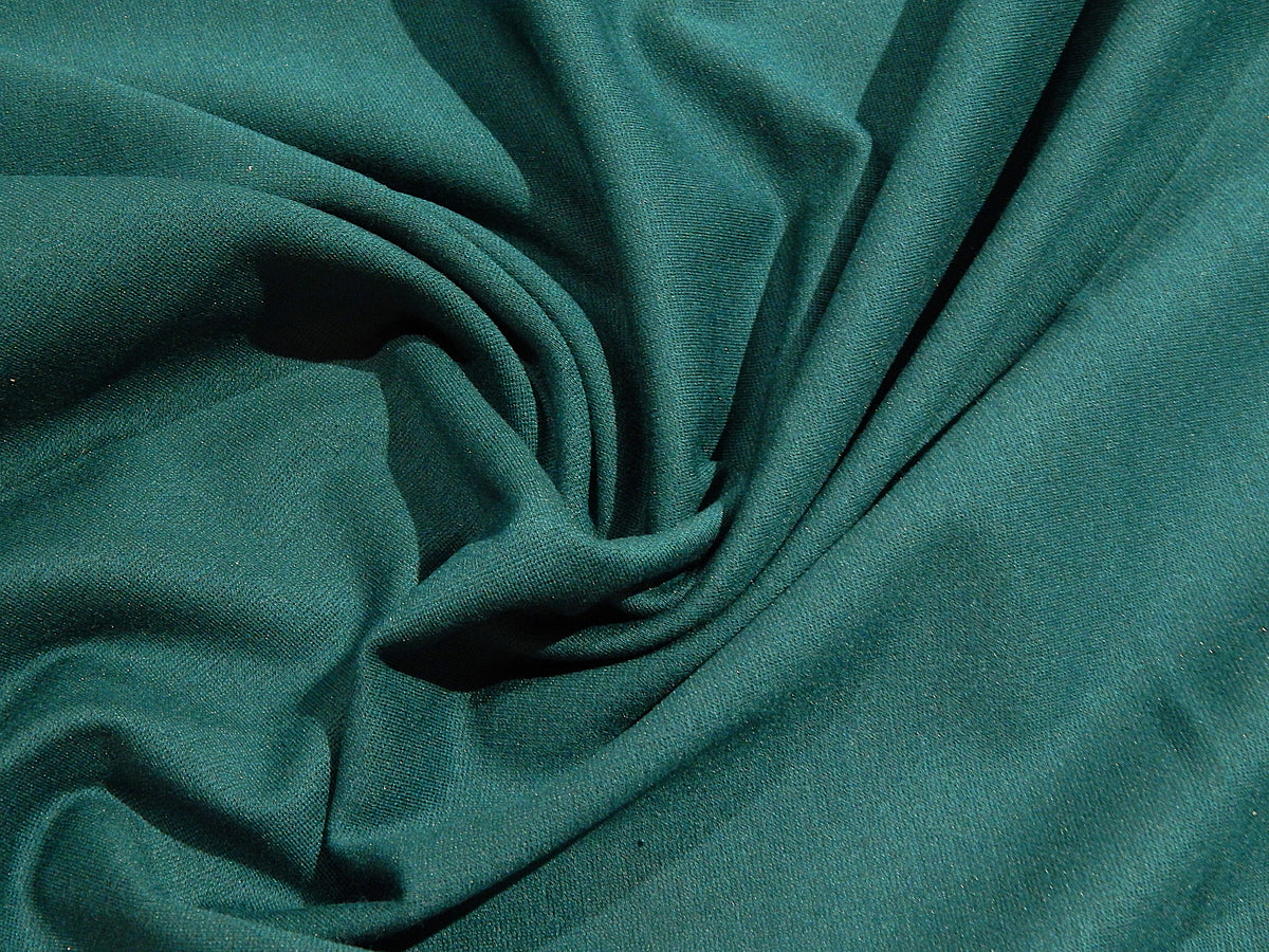 emerald green dark teal blue green rayon ponte de roma fabric