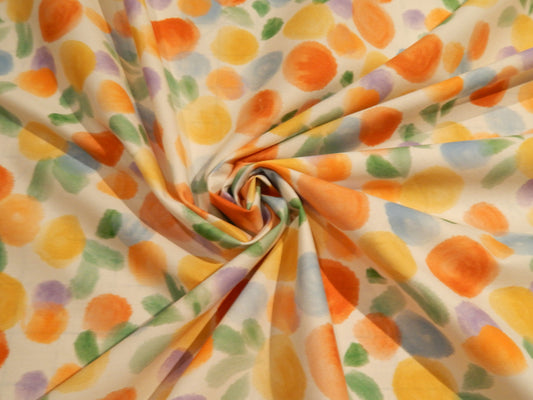 Lemony Fruit Print Poplin - Telio