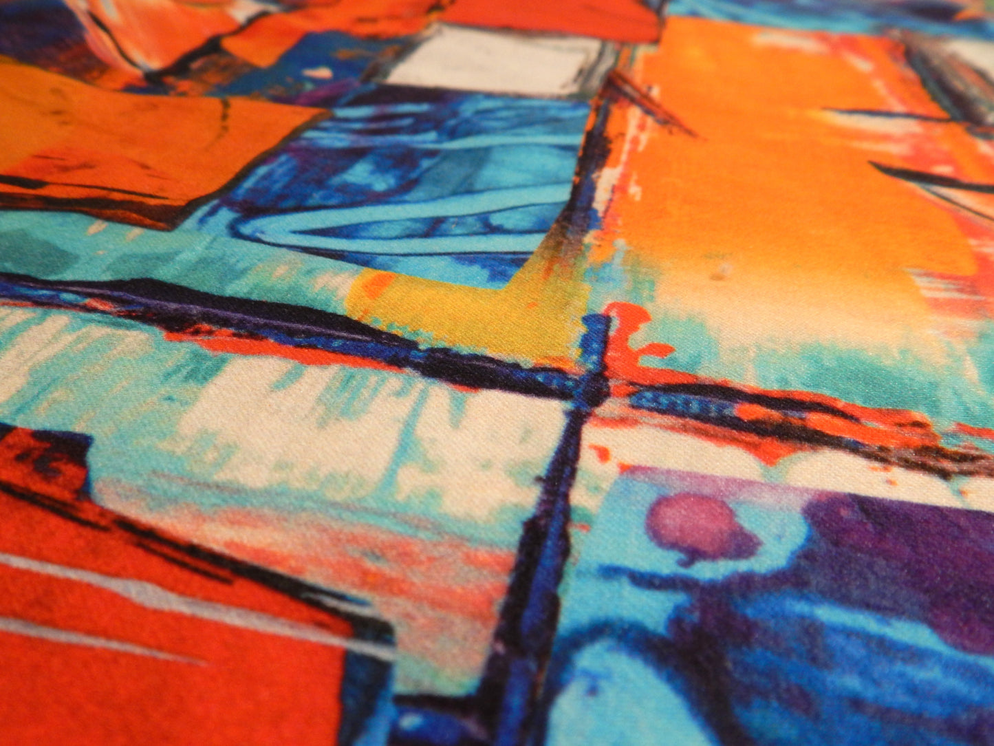 Bright Abstract Geo Cotton Sateen - Telio