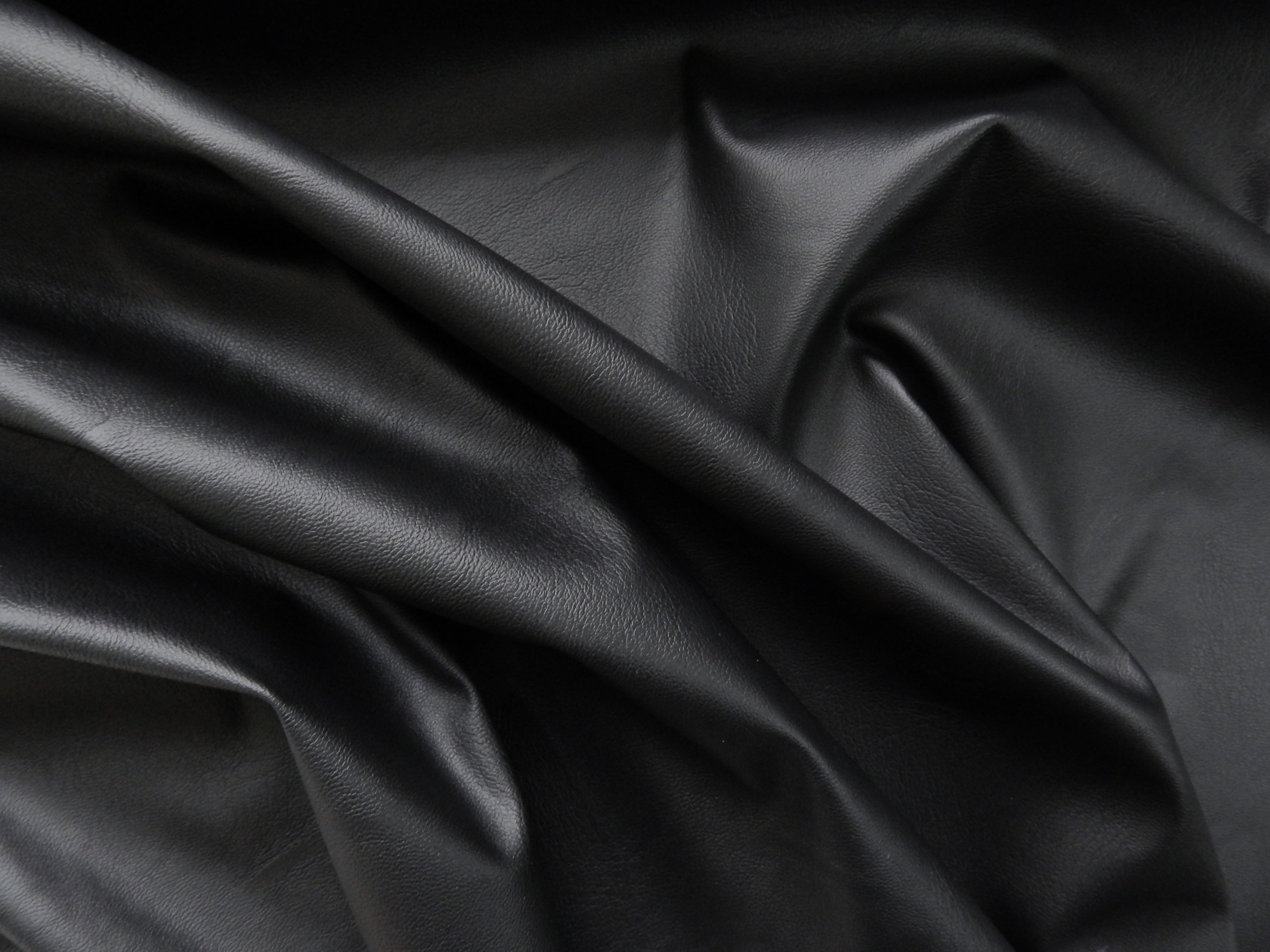 black faux leather fabric