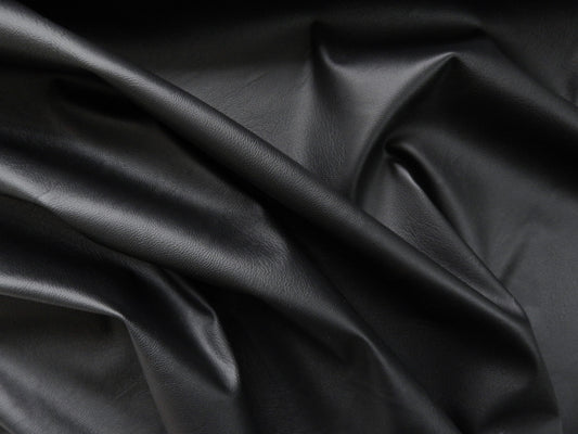 black faux leather fabric