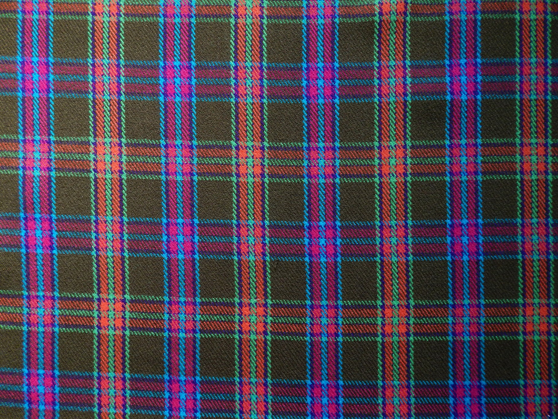Green and Pink Plaid Fabric