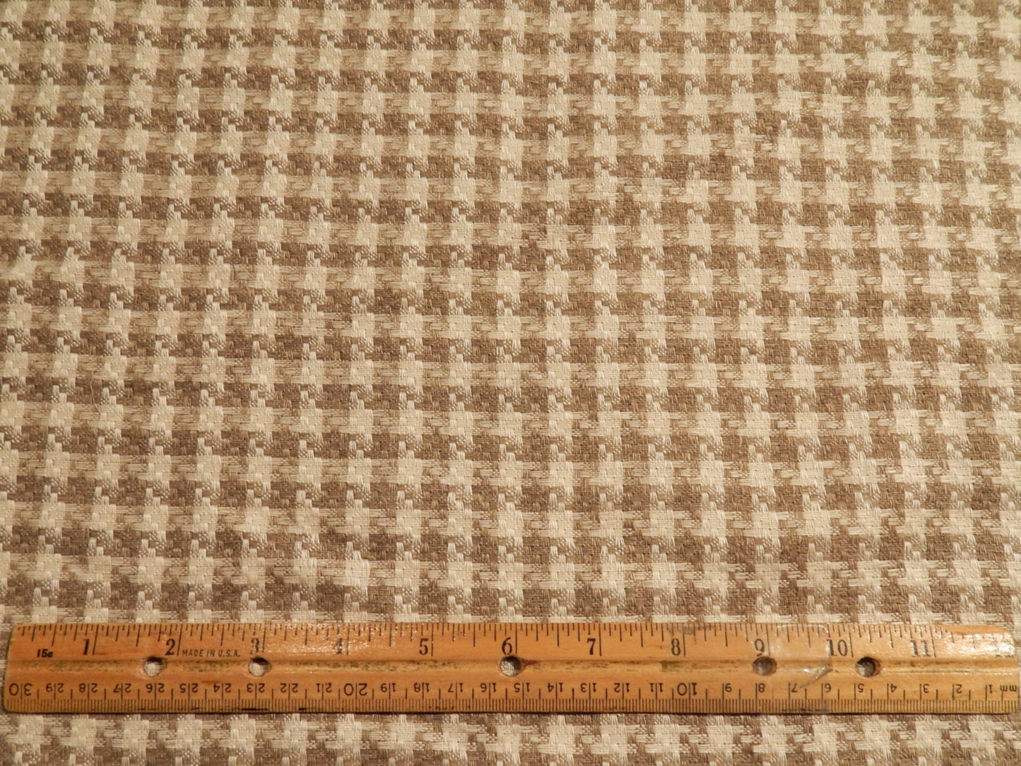 Polish Woven Extra Large Houndstooth Natural/Cream Linen