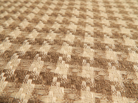 Polish Woven Extra Large Houndstooth Natural/Cream Linen