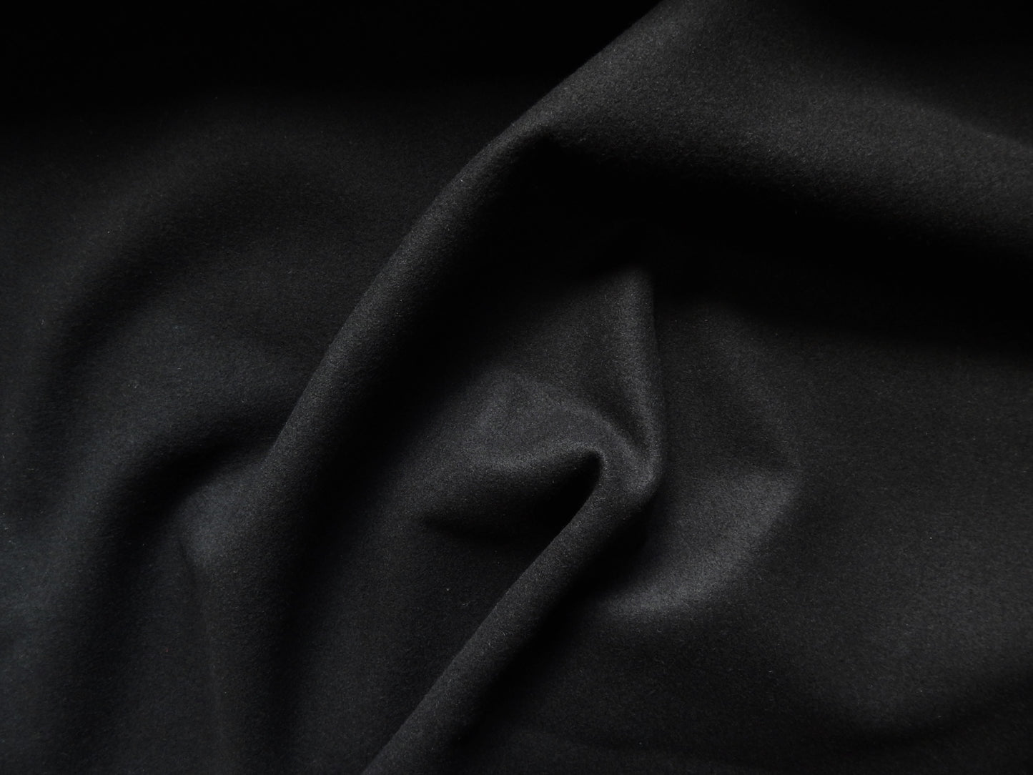 black wool coating fabric