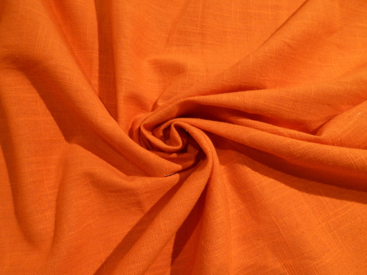 Creamsicle light orange linen deadstock fabric