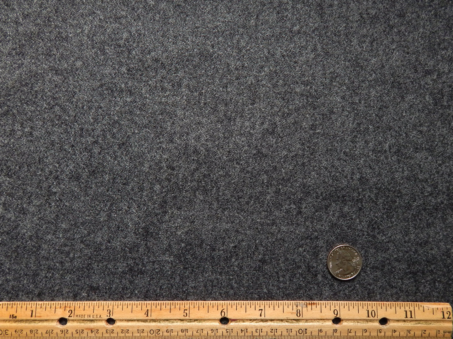 Charcoal gray wool suiting fabric