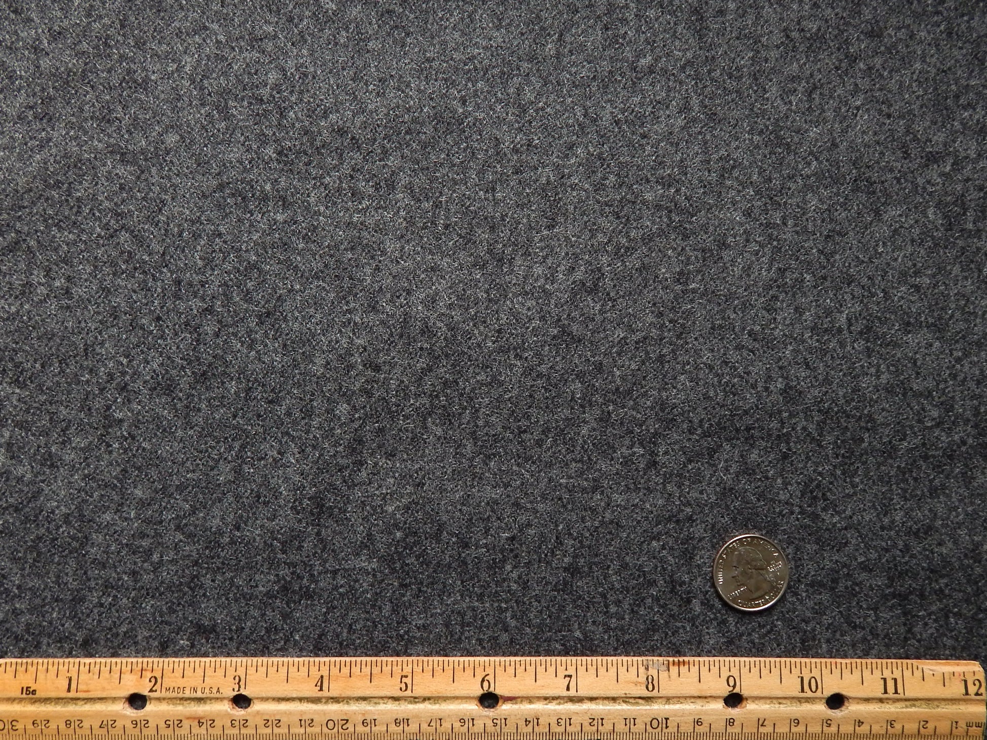 Charcoal gray wool suiting fabric