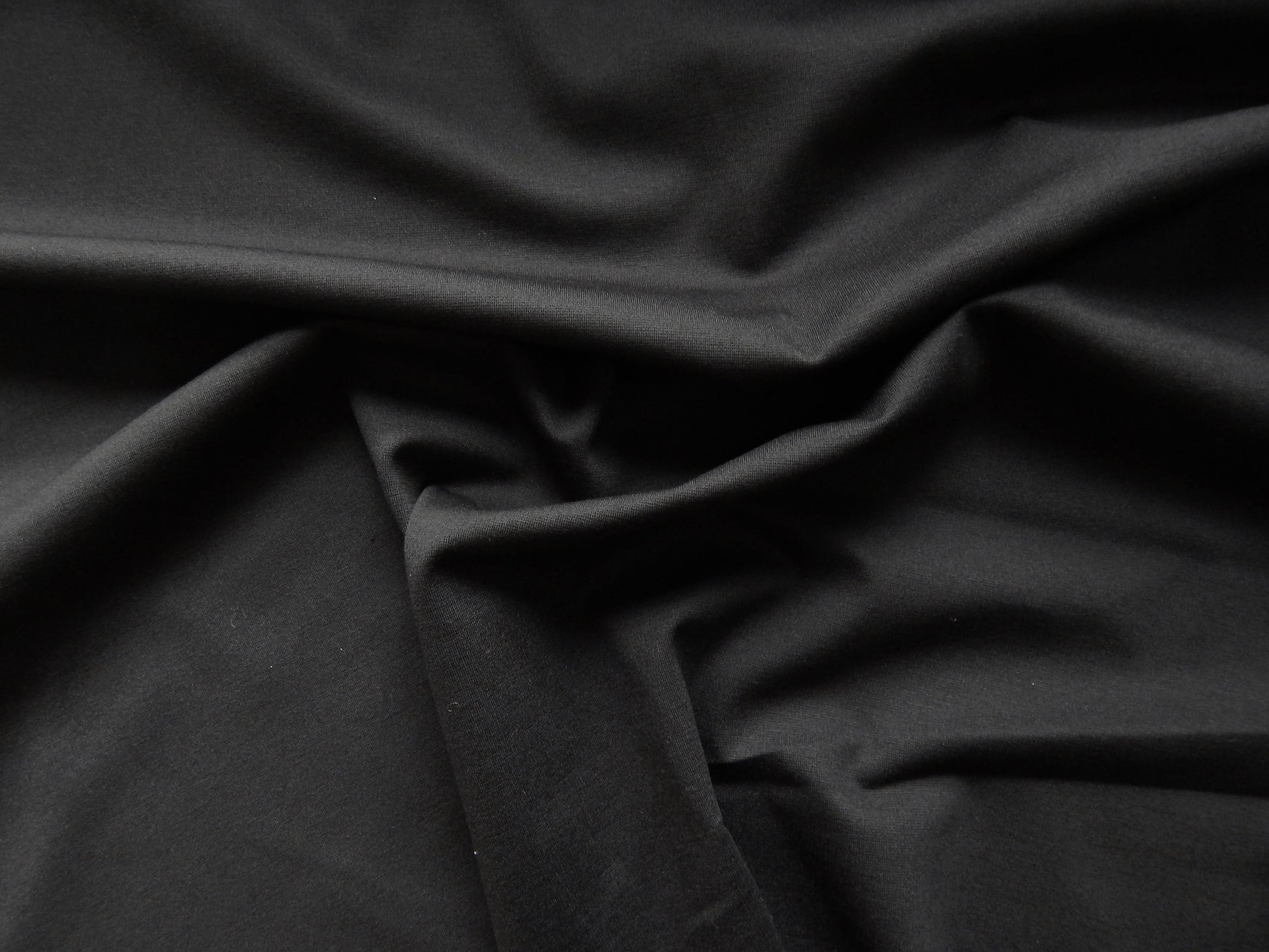 Black Cotton Knit Fabric